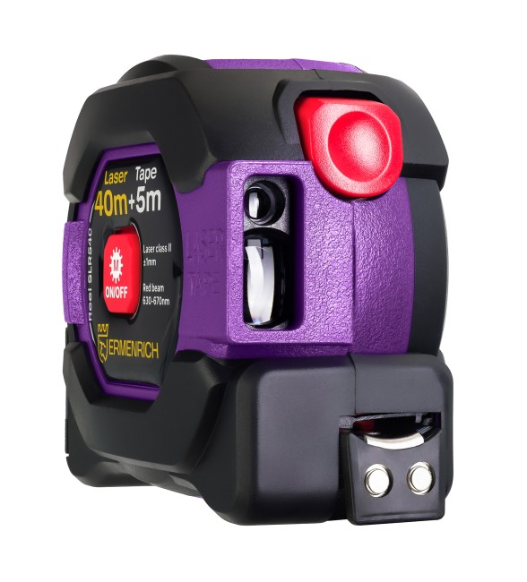 Рулетка с лазерным дальномером Ermenrich Reel SLR540, фиолетовый