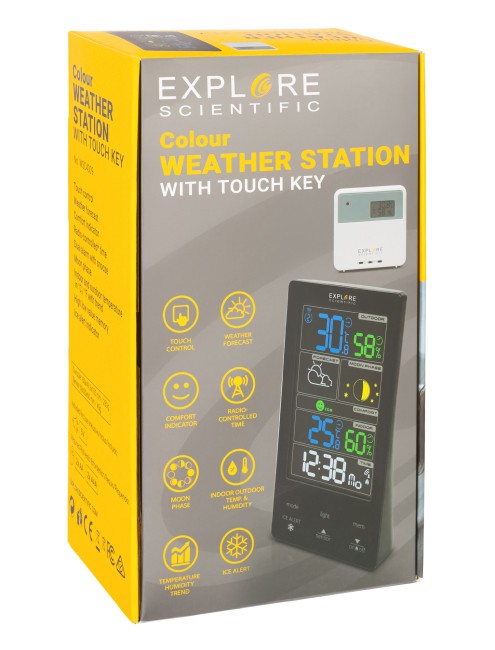 Метеостанция Explore Scientific Classic с цветным дисплеем, черная Метеостанция Explore Scientific Classic с цветным дисплеем, черная
