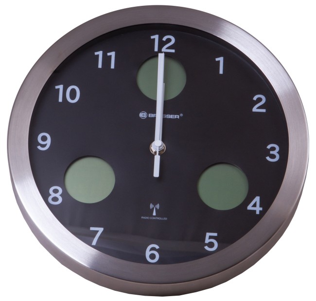 Метеостанция (настенные часы) Bresser MyTime io, 30 см, черная Метеостанция (настенные часы) Bresser MyTime io, 30 см, черная