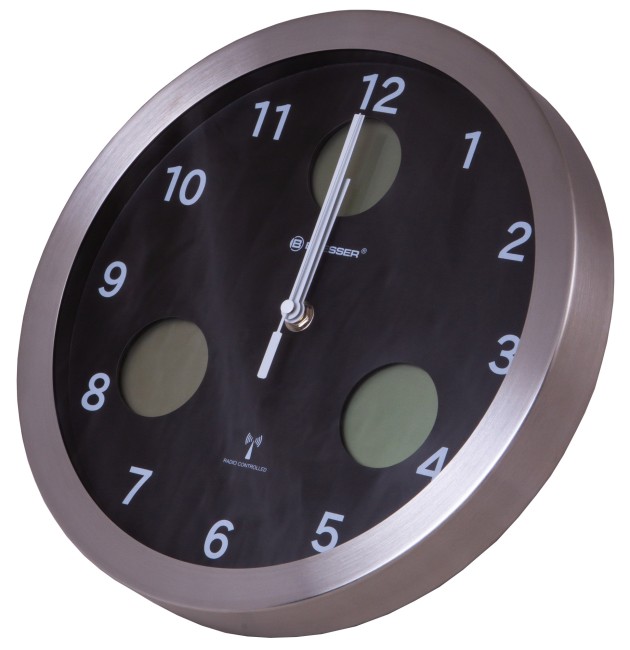 Метеостанция (настенные часы) Bresser MyTime io, 30 см, черная Метеостанция (настенные часы) Bresser MyTime io, 30 см, черная