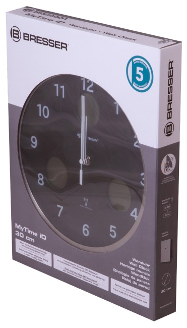 Метеостанция (настенные часы) Bresser MyTime io, 30 см, черная Метеостанция (настенные часы) Bresser MyTime io, 30 см, черная