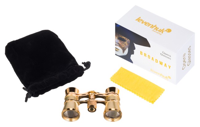 Театральный бинокль Levenhuk Broadway 325B, золотистый Театральный бинокль Levenhuk Broadway 325B, золотистый