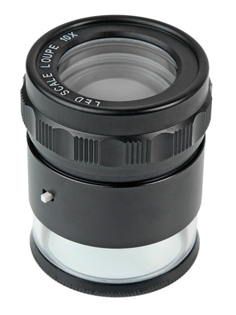 Лупа Veber 7175 измерительная с подсветкой (10х, 28мм) Лупа Veber 7175 измерительная с подсветкой (10х, 28мм)