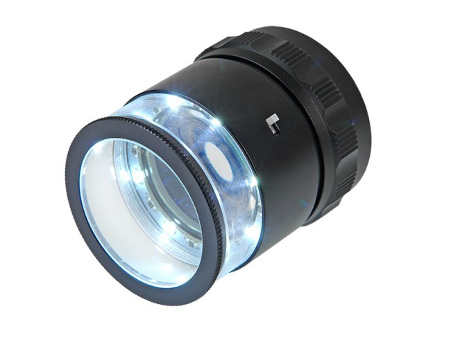 Лупа Veber 7175 измерительная с подсветкой (10х, 28мм) Лупа Veber 7175 измерительная с подсветкой (10х, 28мм)