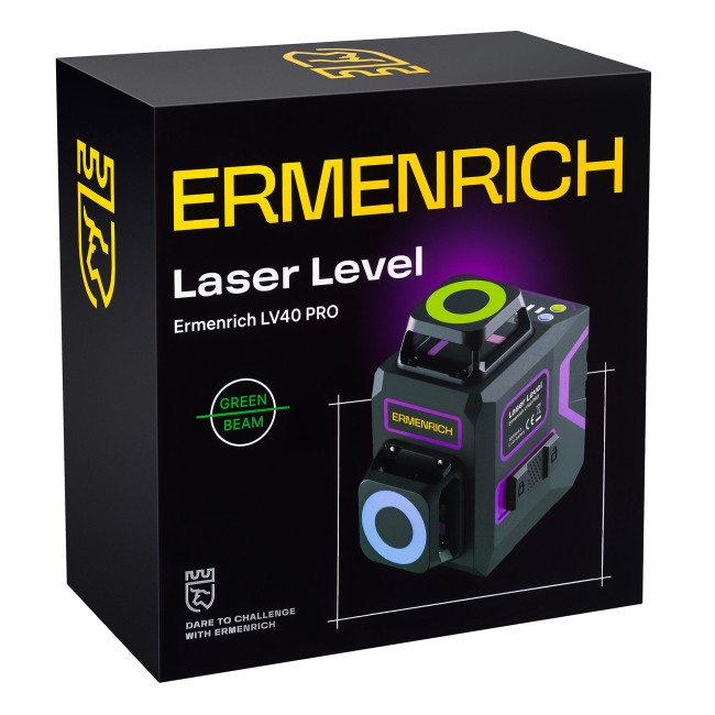 Лазерный уровень Ermenrich PRO LV40, фиолетовый