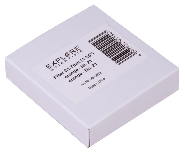 Светофильтр Explore Scientific оранжевый №21, 1,25" Светофильтр Explore Scientific оранжевый №21, 1,25"
