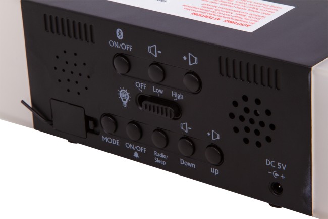 Радио с будильником и термометром Bresser MyTime Sunrise Bluetooth, черное