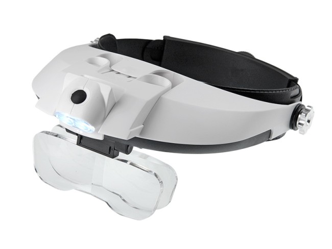 Лупа Veber 81001-G (лупа налобная с подсветкой) Лупа Veber 81001-G (лупа налобная с подсветкой)