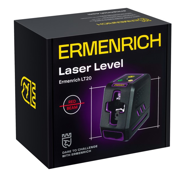 Лазерный уровень Ermenrich BASE LT20, фиолетовый