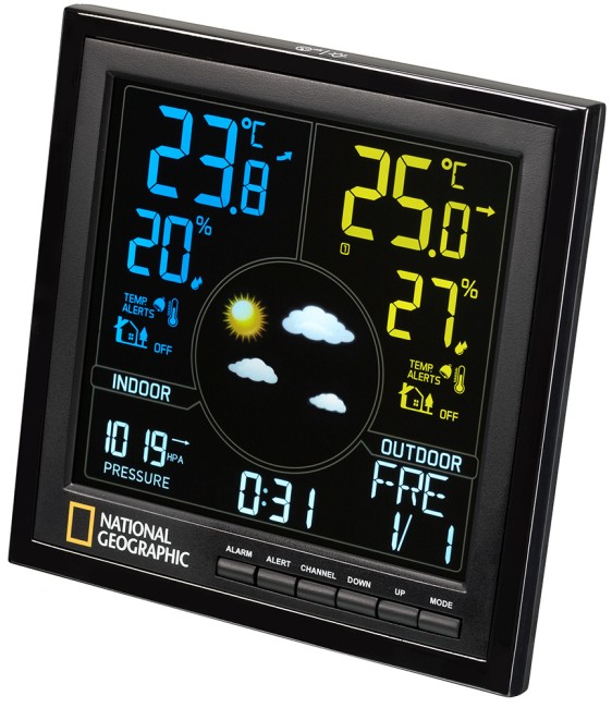 Метеостанция Bresser National Geographic VA с цветным дисплеем Метеостанция Bresser National Geographic VA с цветным дисплеем
