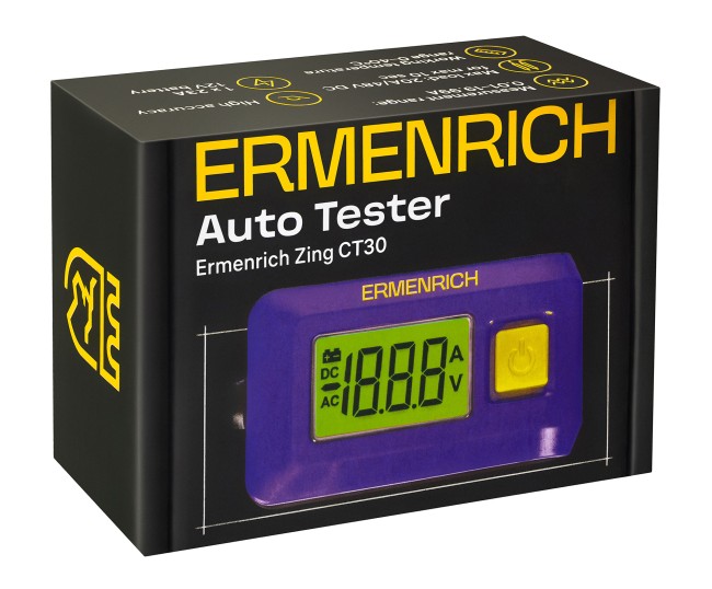 Тестер автомобильный Ermenrich Zing CT30, фиолетовый