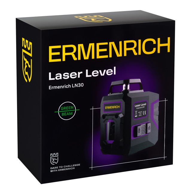 Лазерный уровень Ermenrich PLUS LN30, фиолетовый