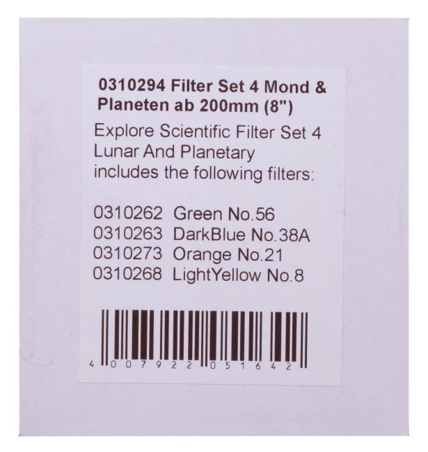 Набор светофильтров Explore Scientific №4 Набор светофильтров Explore Scientific №4