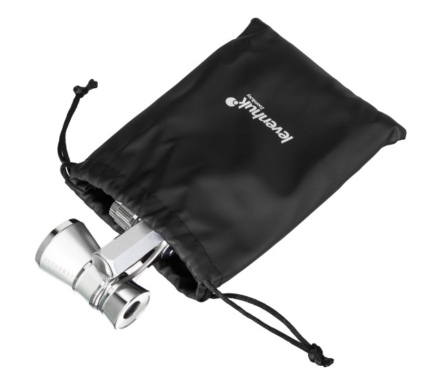 Театральный бинокль-лорнет Levenhuk Broadway 325E, серебристый