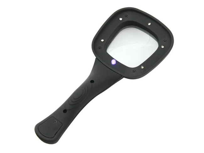 Лупа с ручкой и подсветкой Veber 600558, 3x, 52x52 мм Лупа с ручкой и подсветкой Veber 600558, 3x, 52x52 мм