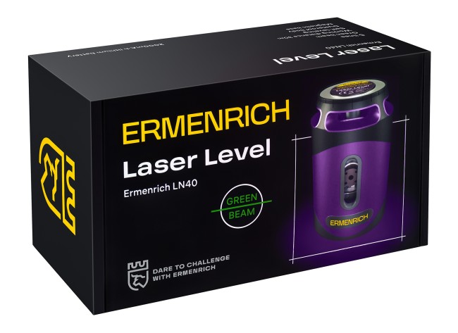 Лазерный уровень Ermenrich PLUS LN40, фиолетовый