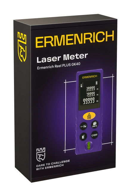 Лазерная рулетка Ermenrich Reel PLUS GK40, фиолетовый