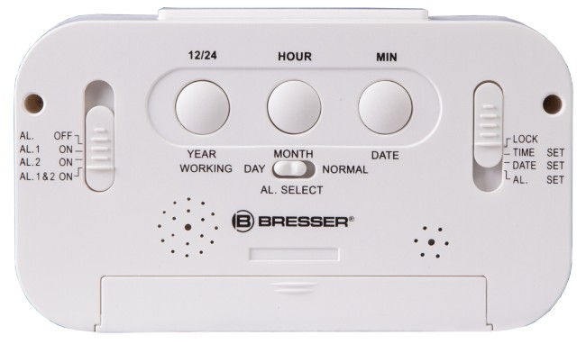Часы настольные Bresser MyTime Duo LCD, белые