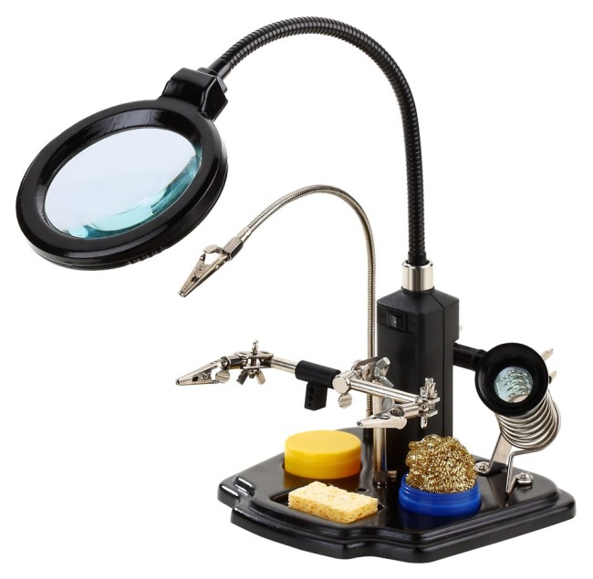 Лупа настольная 2.5x/4x-85мм третья рука с держателем и подсветкой (16 LED) Kromatech TE-802 Лупа настольная 2.5x/4x-85мм третья рука с держателем и подсветкой (16 LED) Kromatech TE-802