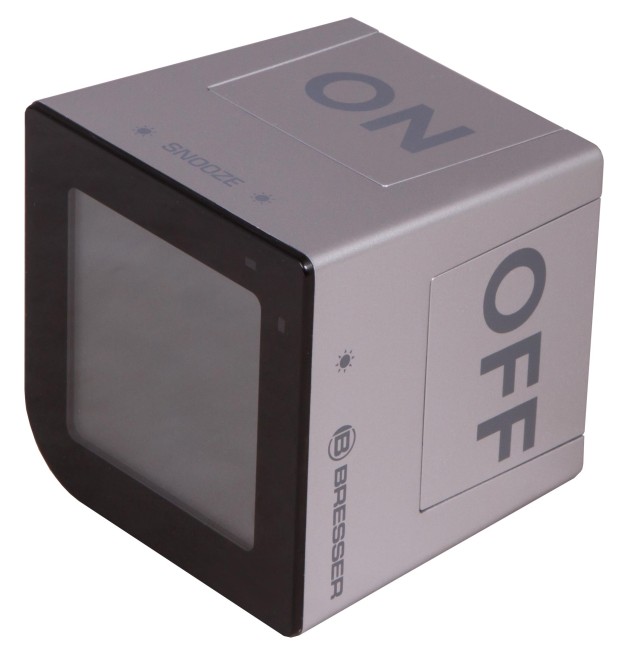 Часы настольные Bresser FlipMe Alarm Clock, серебристые