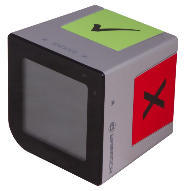 Часы настольные Bresser FlipMe Alarm Clock, серебристые