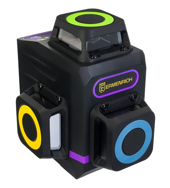 Лазерный уровень Ermenrich LV60 PRO, фиолетовый Лазерный уровень Ermenrich LV60 PRO, фиолетовый