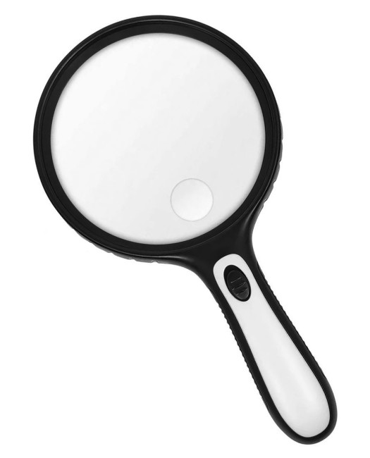 Лупа ручная круглая с подсветкой 10/30х-130мм (4 LED) Kromatech YT-130