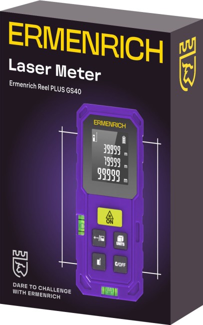 Лазерная рулетка Ermenrich Reel PLUS GS40, фиолетовый