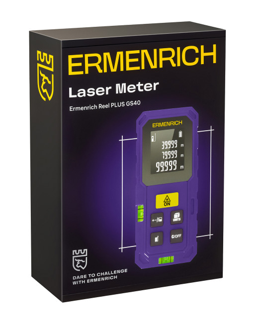 Лазерная рулетка Ermenrich Reel PLUS GS40, фиолетовый