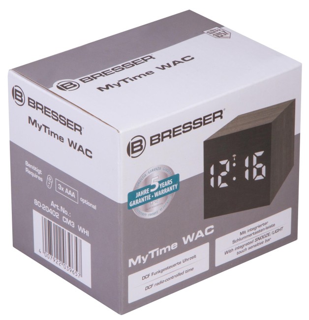 Часы настольные Bresser MyTime WAC, черные