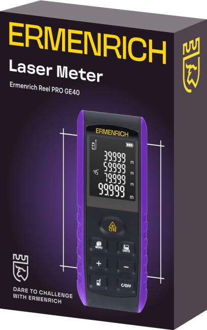 Лазерная рулетка Ermenrich Reel PRO GE40, фиолетовый