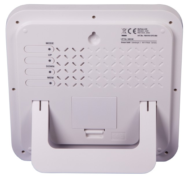 Часы настенные Bresser MyTime LCD, белые