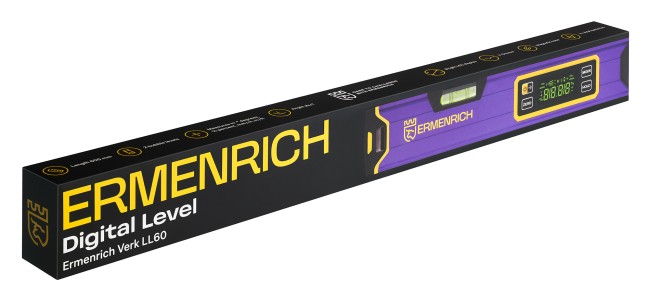 Цифровой уровень Ermenrich Verk LL60, фиолетовый Цифровой уровень Ermenrich Verk LL60, фиолетовый