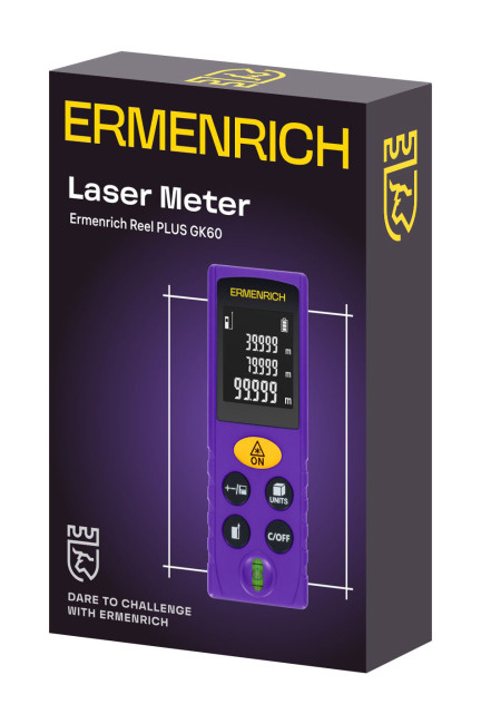 Лазерная рулетка Ermenrich Reel PLUS GK60, фиолетовый