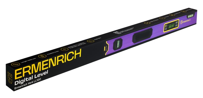 Цифровой уровень Ermenrich Verk LL100, фиолетовый Цифровой уровень Ermenrich Verk LL100, фиолетовый
