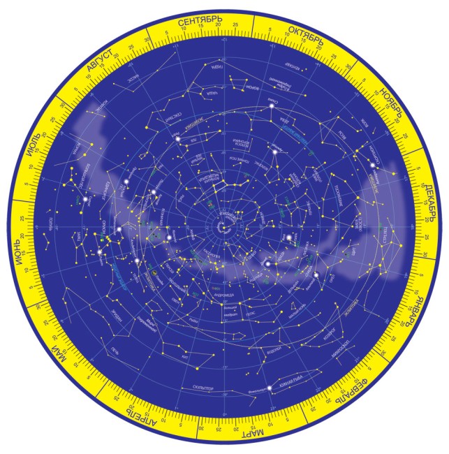 Подвижная карта звёздного неба "Планисфера"