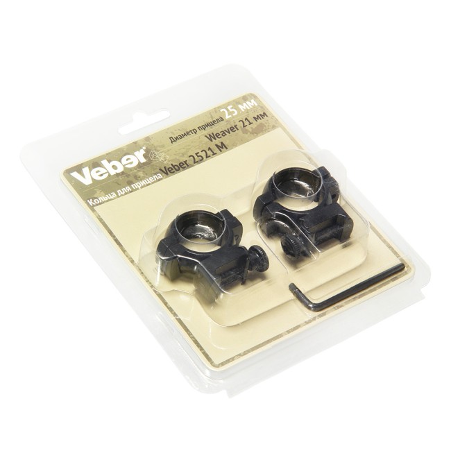 Кольца для прицела Veber 2521 M Кольца для прицела Veber 2521 M