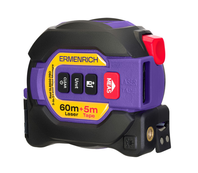 Рулетка с лазерным дальномером («3 в 1») Ermenrich Reel SLR600 PRO
