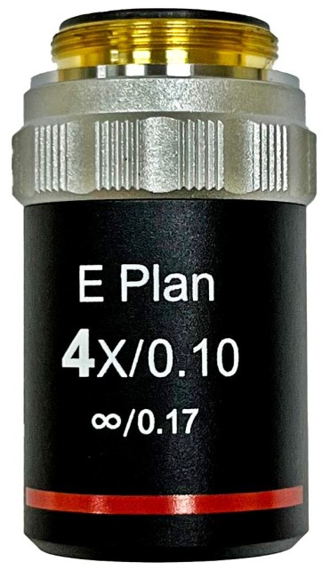Объектив фазовый планахроматический Levenhuk 4x/0,10, беск/0,17 Объектив фазовый планахроматический Levenhuk 4x/0,10, беск/0,17