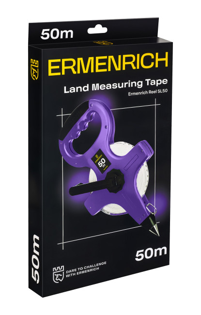 Рулетка геодезическая Ermenrich Reel SL50, фиолетовый