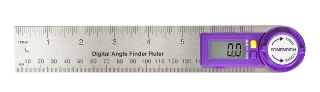 Цифровой угломер-линейка Ermenrich Verk DR30, фиолетовый