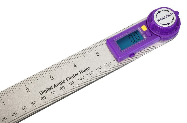 Цифровой угломер-линейка Ermenrich Verk DR30, фиолетовый