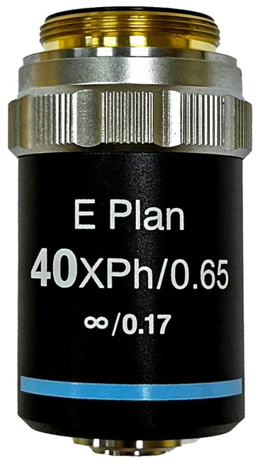 Объектив фазовый планахроматический Levenhuk 40x/0,65, беск/0,17 Объектив фазовый планахроматический Levenhuk 40x/0,65, беск/0,17