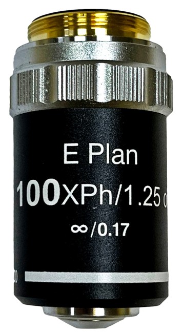 Объектив фазовый планахроматический Levenhuk 100x/1,25 Oil, беск/0,17 Объектив фазовый планахроматический Levenhuk 100x/1,25 Oil, беск/0,17