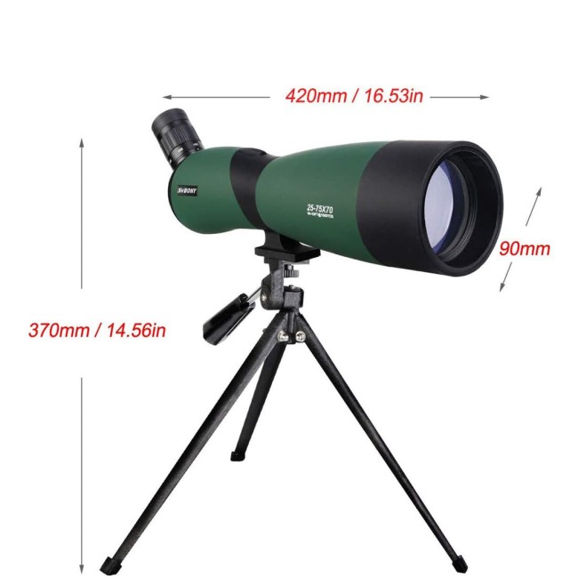 Зрительная труба SVBONY 25-75x70 (SV403) на штативе Зрительная труба SVBONY 25-75x70 (SV403) на штативе