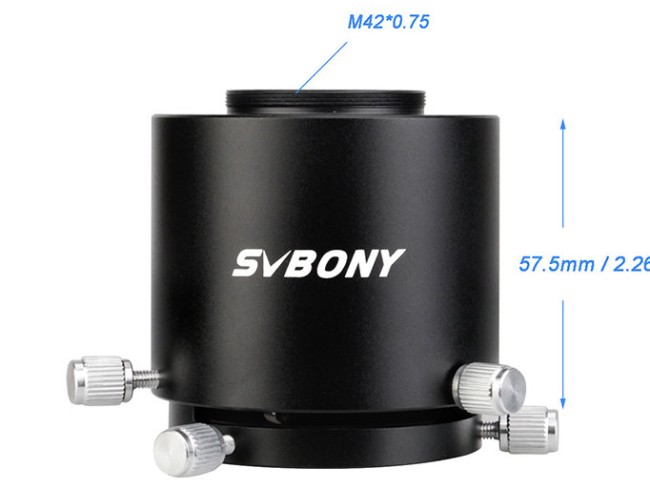 Т-адаптер SVBONY SV123 для подключения к окулярам с диаметром 49-58 мм