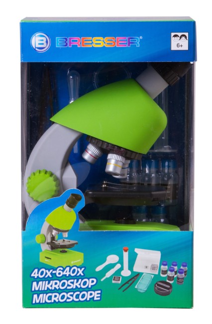 Микроскоп Bresser Junior 40x-640x, зеленый Микроскоп Bresser Junior 40x-640x, зеленый