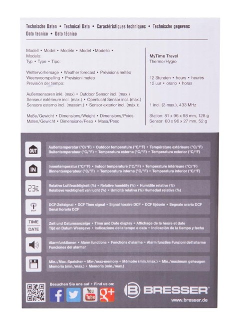Метеостанция Bresser MyTime Travel Alarm Clock Метеостанция Bresser MyTime Travel Alarm Clock