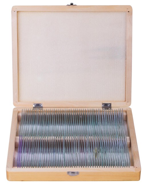 Набор микропрепаратов Bresser 100 шт., в кейсе Набор микропрепаратов Bresser 100 шт., в кейсе