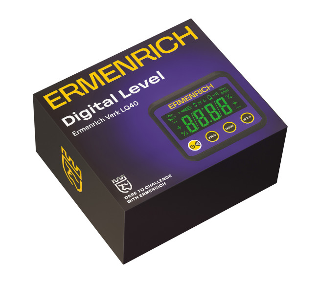 Цифровой уровень Ermenrich Verk LQ40, фиолетовый